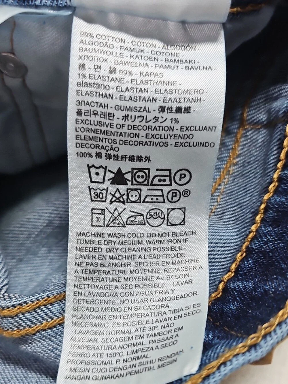 Levis 512 Slim Taper Jeans Mens 40x30‎ Blue Medium Wash Denim Pants 512-0001